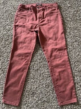 Women’s d. jeans Stretchy Rose-Rust Skinny Jeans (10)